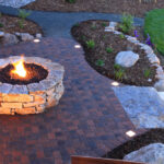 Awesome,Backyard,With,Fire,Pit,And,Illuminated,Paver,Patio